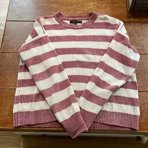 Love Tree striped chenille sweater